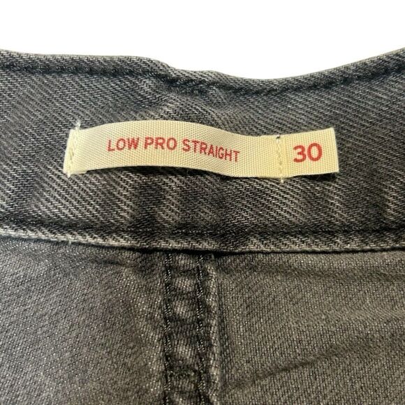 Levi's Low Pro Straight Jeans Gray 30 Mid Rise Relaxed Fit Paint Splatter NWT - Picture 5 of 10
